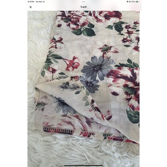 Bellambra Womens 100% Linen Floral Lightweight Blouse Made In Italy Size Medium - Picture 7 of 9